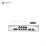 میکروتیک CRS210-8G-2S+IN یک دستگاه سوییچ-روتر با ابعاد کوچک و هزینه مناسب است که در سری از محصولات CRS قرار می گیرد. این محصول دارای 8 پورت گیگابیت اترنت و 2 پورت فیبرنوری با سرعت 10G یا +SFP است، قابل ذکر است پورت اول فیبرنوری آن از هردو ماژول با سرعت 1.25G و 10G و پورت دوم آن فقط از سرعت 10G پشتیبانی می کند. همچنین این دستگاه با ولتاژ 10 تا 57 ولت کار می کند. CRS ترکیبی از تمام امکانات یک روتر به همراه یک سوییچ لایه 3 است. در این دستگاه منوی Switch اضافه شده که امکانات مورد نیاز یرای سوییچ را فراهم می کند. علاوه بر آن اگر پورت ها را از این منو پاک کنید در مد روتر کار خواهند کرد. پکیچ محصول شامل باکس، آداپتور 24 ولت 0.8 آمپر و گشواره هایی برای قرار گیری در رک می باشد.