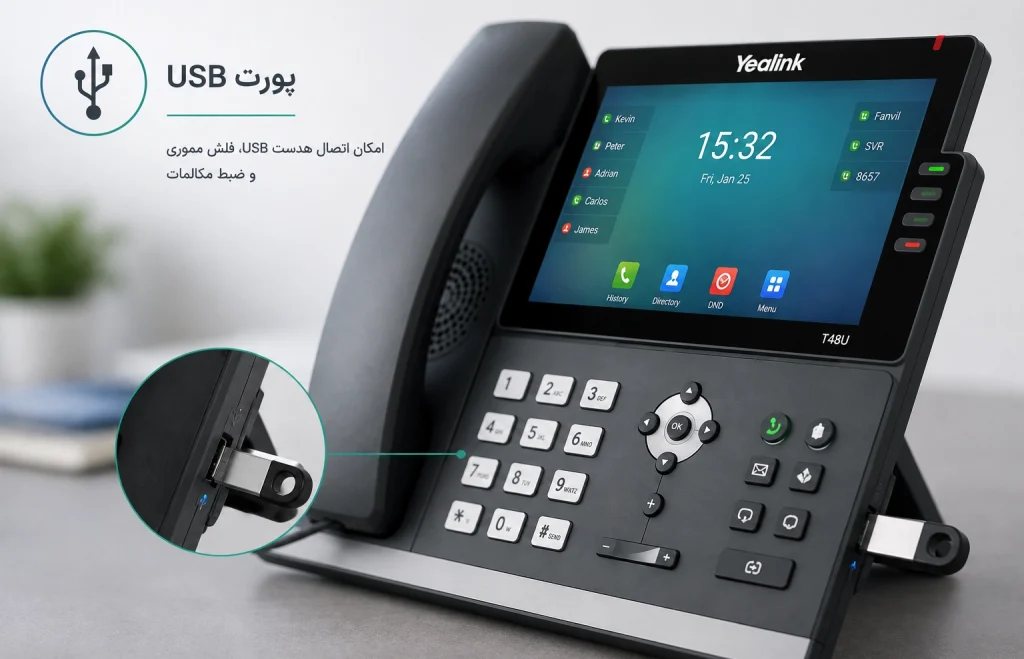 تلفن تحت شبکه یالینک SIP-T48U